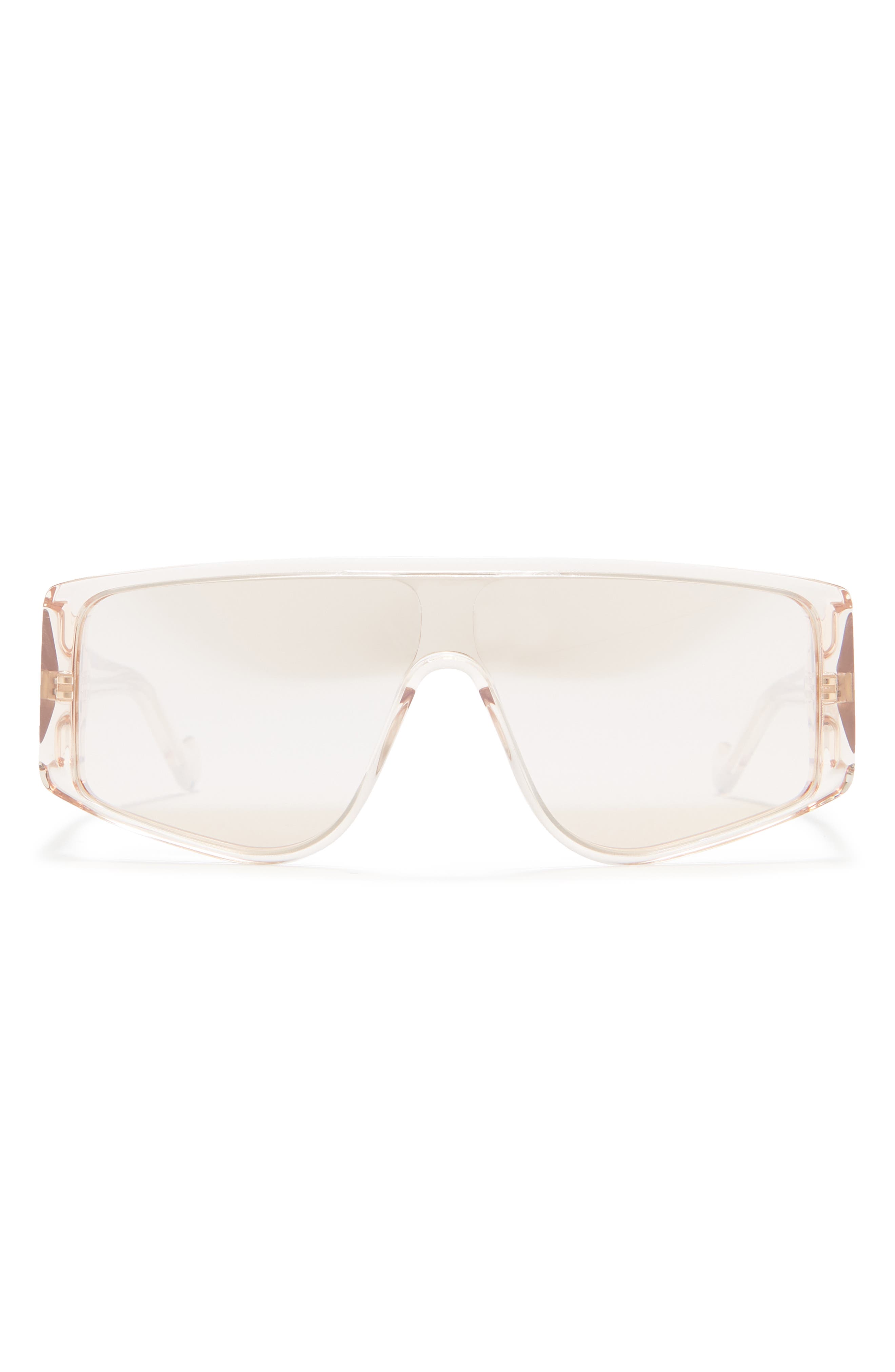 Zimmermann 136mm Shield Sunglasses In Rose / Silver Rose Mirror