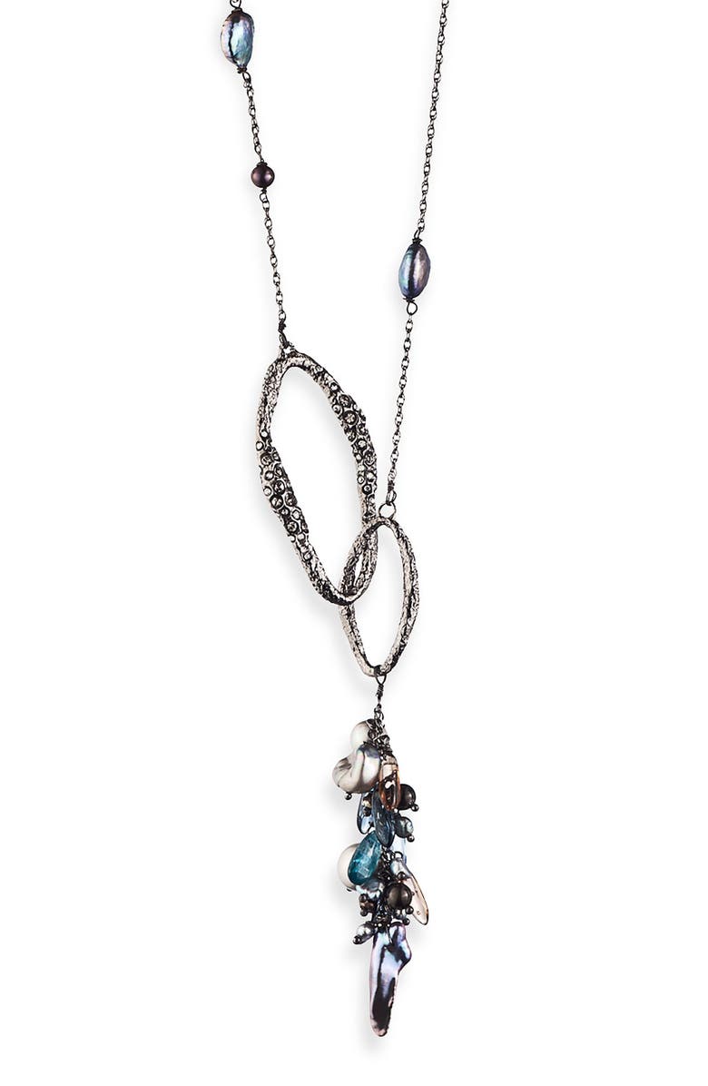 Alexis Bittar 'Elements' Pearl Cluster Double Link Necklace | Nordstrom