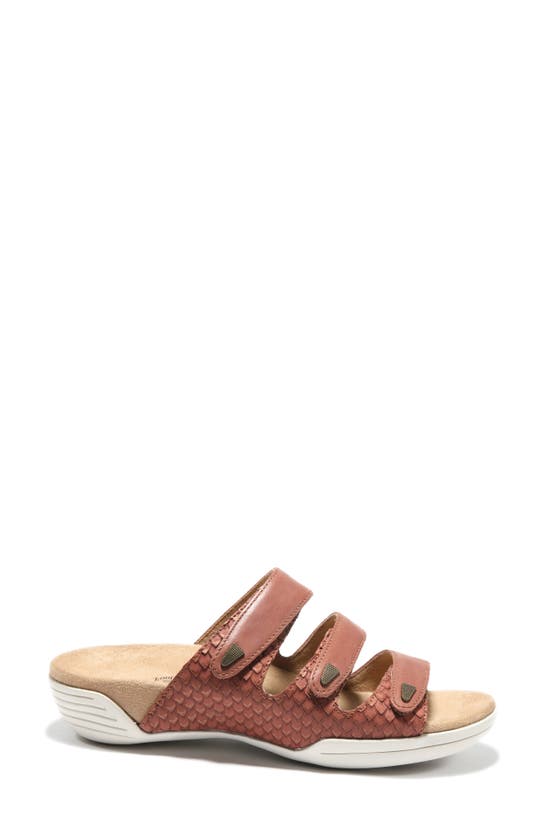 Halsa Footwear Hälsa Delight Strappy Slide Sandal In Brown Leather