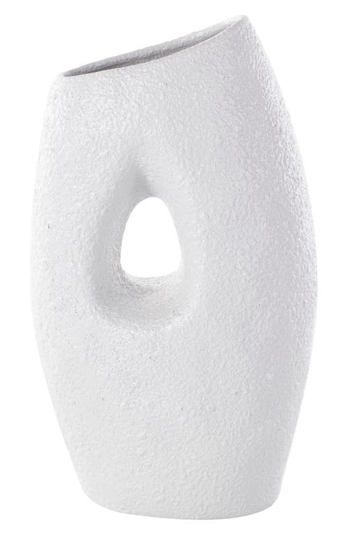 GINGER BIRCH STUDIO GINGER BIRCH STUDIO WHITE CERAMIC VASE