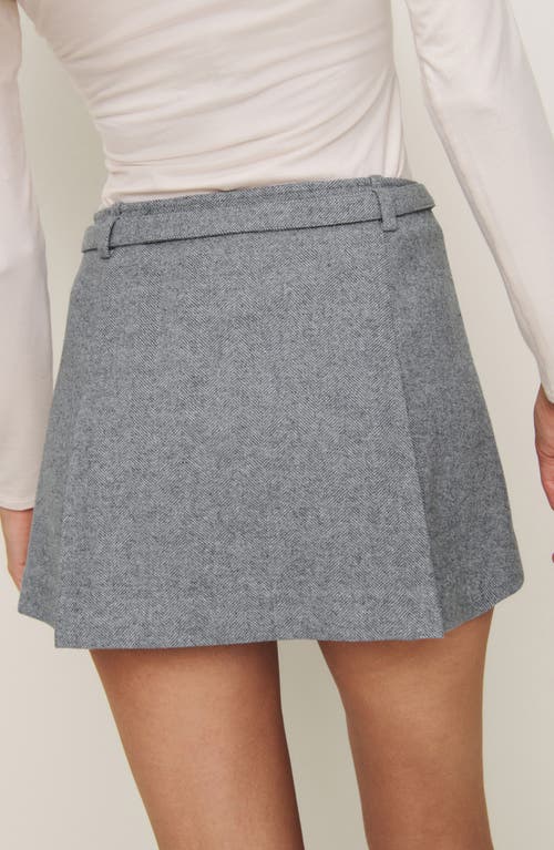 REFORMATION REFORMATION RORY BELTED WOOL BLEND MINISKIRT 