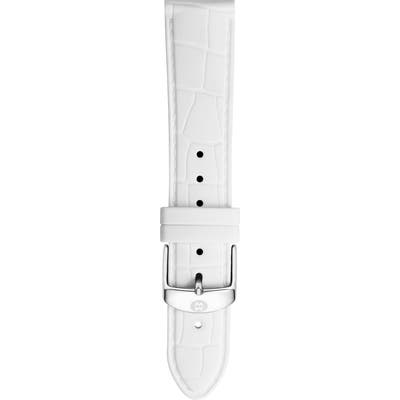 Michele 1m Croc Embossed Silicone Watch Strap