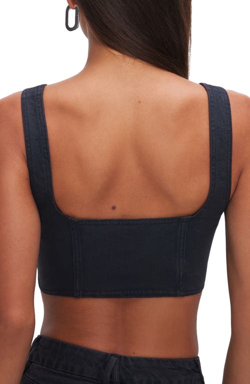 Shop Good American Denim Sports Bra In Black269