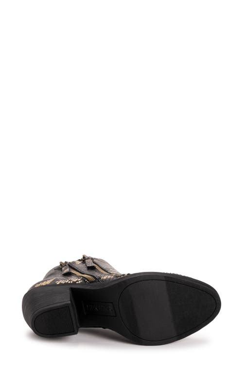Muk Luks Yellowstone Yardley Bootie In Black Snake