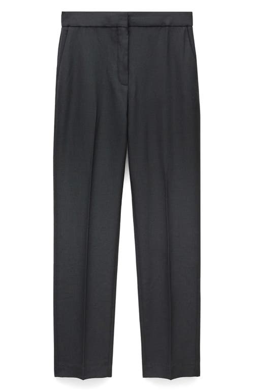 Mango Straight Leg Suit Trousers In Black