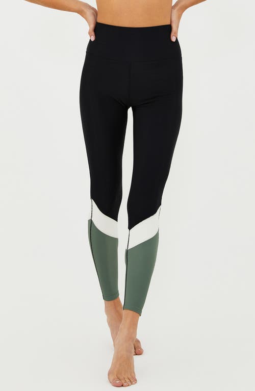 Shop Beach Riot Vienna Colorblock Rib Leggings In Queen Palm Colorblock