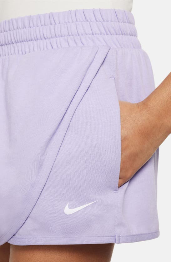 Shop Nike Kids' Dri-fit Breezy Mid Rise Skort In Hydrangeas/ White