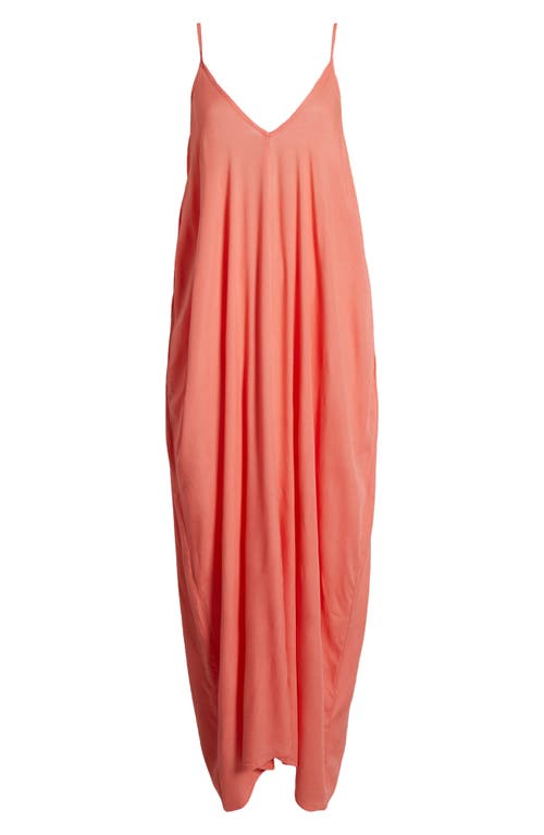 V-Back Cover-Up Maxi Dress in Coral