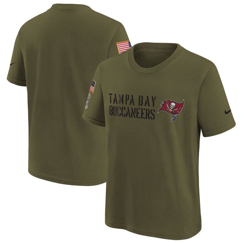 Nike Kids' Youth  Olive Tampa Bay Buccaneers 2022 Salute To Service Legend T-shirt