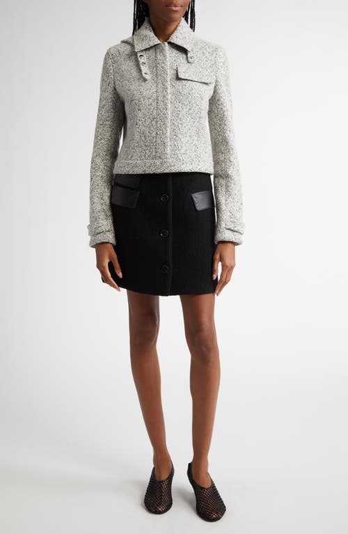 Shop Proenza Schouler Rivers Herringbone Jacquard Bouclé Jacket In Black/off White