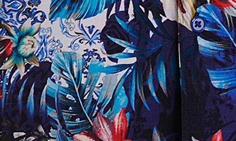 Robert Graham Merrick Floral Camp Shirt In Blue Multi