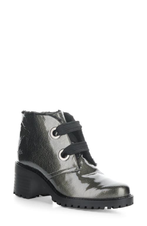 Index Leather Ankle Boot in Pewter Mascara Patent