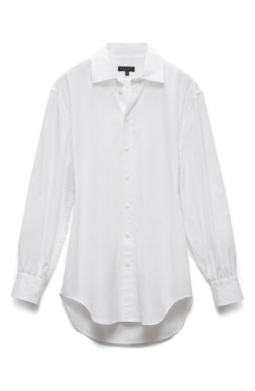 Rag & Bone Ellison Poplin Button-up Shirt In White