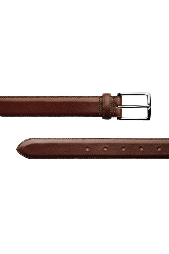 Charles Tyrwhitt Leather Formal Belt In Dark Tan