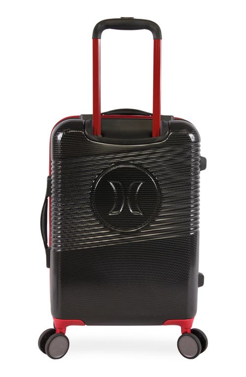 Hurley Looper 21" Hardshell Spinner Suitcase In Black/red