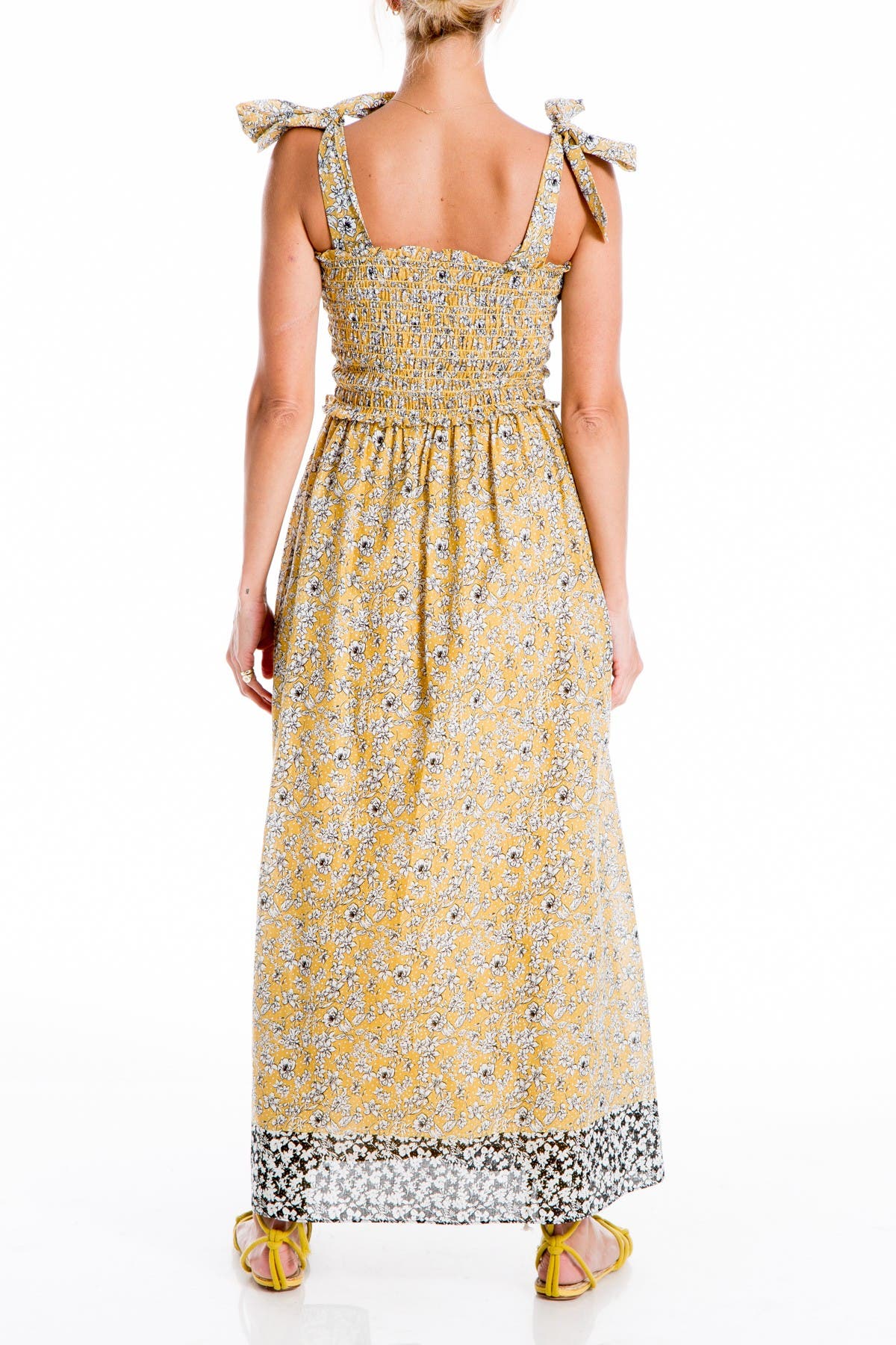 Max Studio | Floral Smocked Tie Strap Maxi Dress | Nordstrom Rack