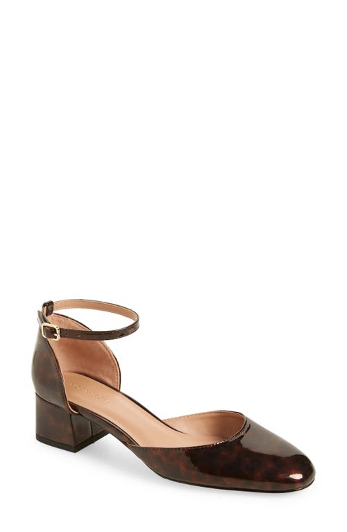 Nordstrom Baina Ankle Strap Pump in Brown Tortoise at Nordstrom, Size 5.5