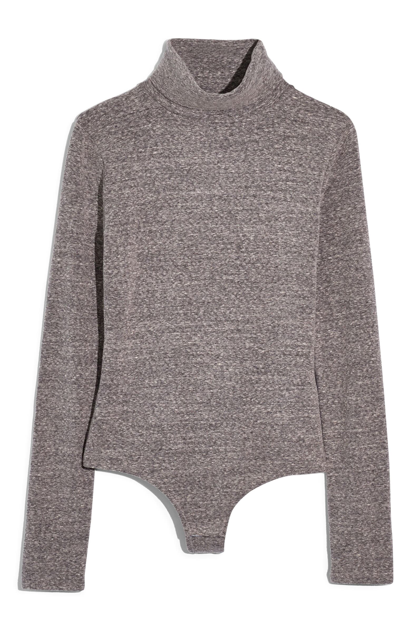 Grey turtleneck bodysuit