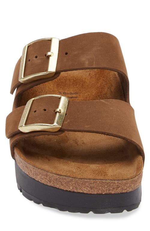 Shop Birkenstock Arizona Flex Platform Slide Sandal In Dark Tea