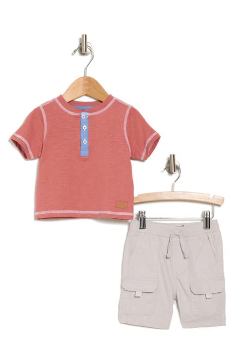 Short Sleeve Henley & Shorts (Baby)