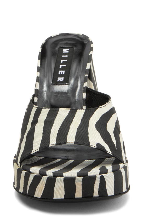 Shop Simon Miller Slice Heel Platform Sandal In Zebra Trip