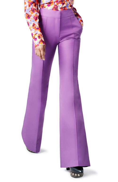 Pintuck Wide Leg Pants in Violet