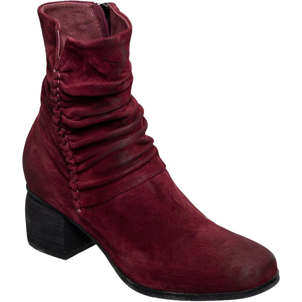 Antelope Nona Ruched Bootie In Bordeaux