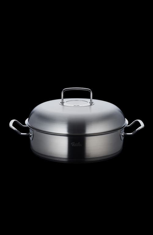 Fissler Original-profi Collection Stainless Steel Quart Round Roaster With High Dome Metal Lid In Stainless Steel