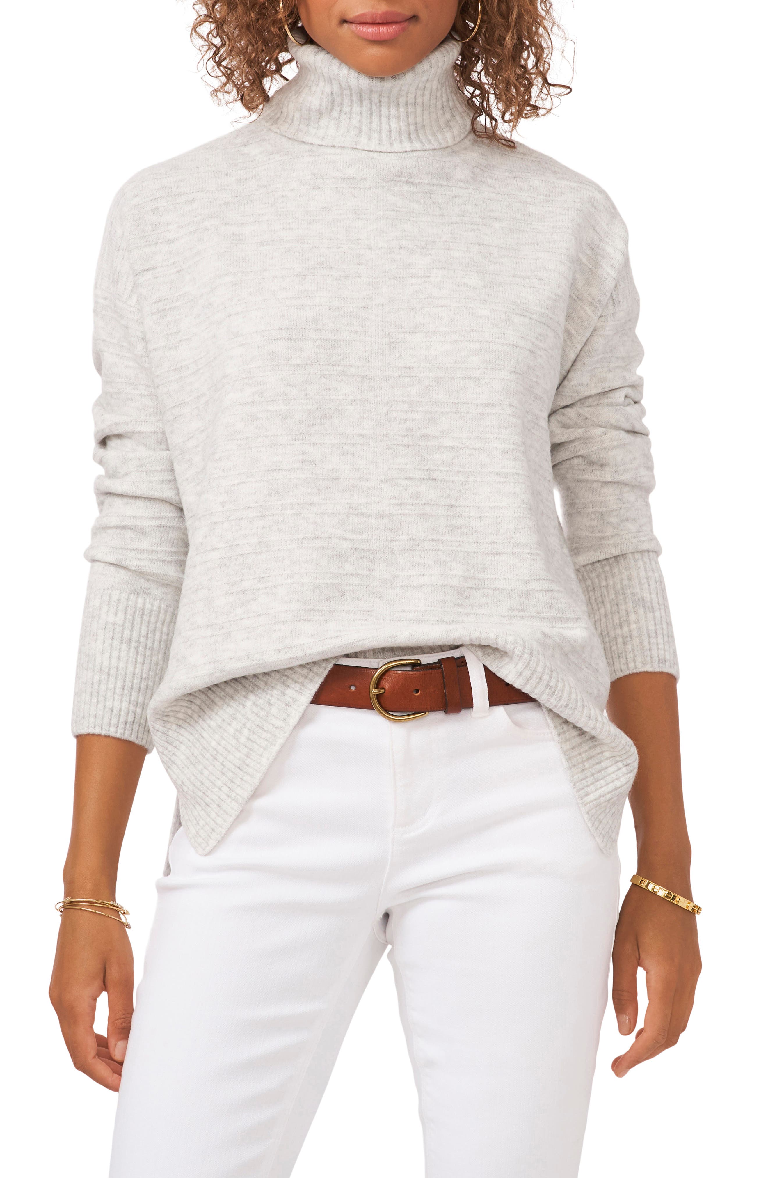 women's cotton turtleneck tunic