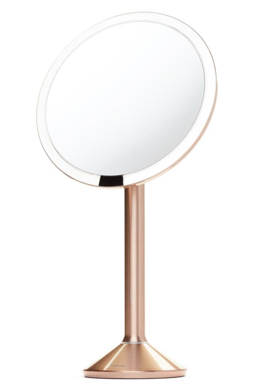 simplehuman Round Sensor Mirror Pro in Rose Gold