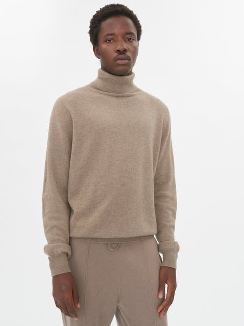 Shop Gobi Cashmere Turtle Neck In Taupe