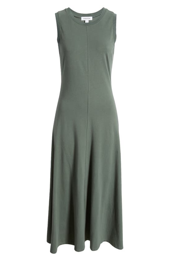 Shop Nordstrom Sleeveless Cotton Blend Dress In Green Duck