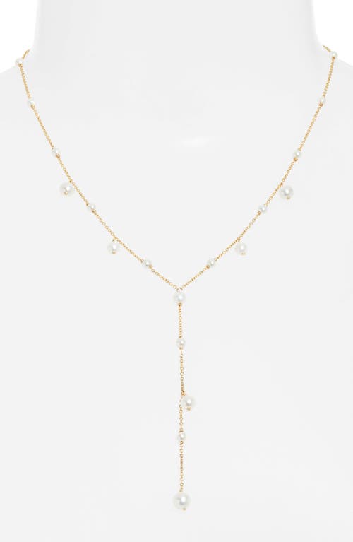 POPPY FINCH POPPY FINCH CULTURED PEARL BUBBLE Y-NECKLACE