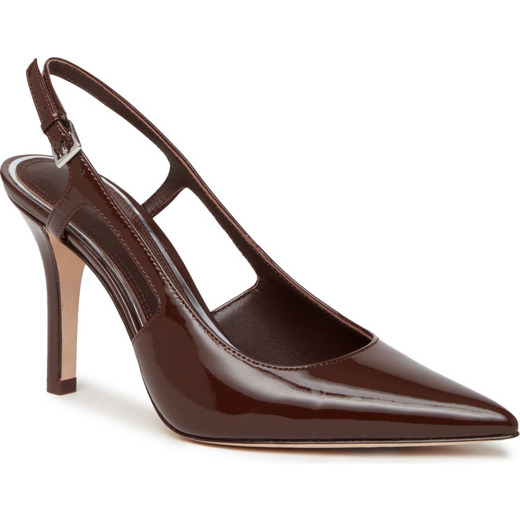 Shop Paige Samara Slingback Pointed Toe Pump In Chocolate