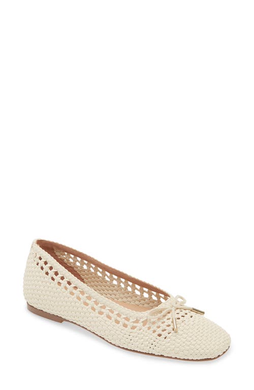 Elsie Weave Ballet Flat in Ivory Vanilla