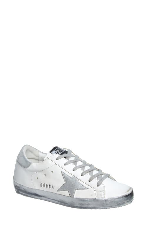 Shop Golden Goose Super-star Sneaker In White/silver/ice