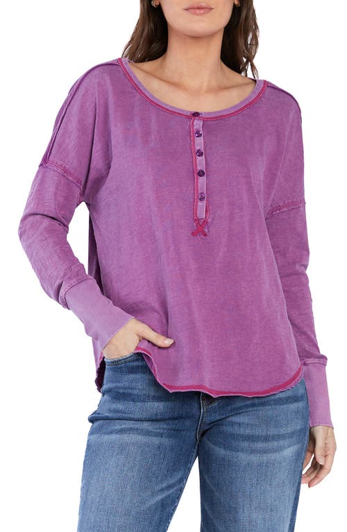 Billy T Parker Cotton Henley In Berry