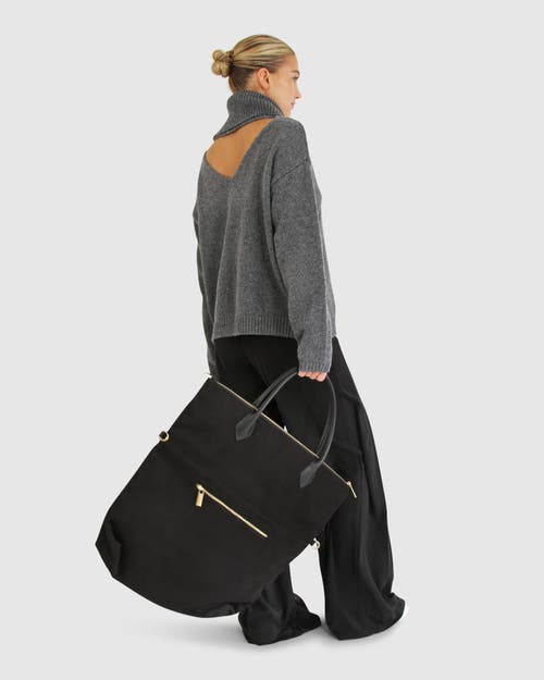 Belle & Bloom Right Here Waiting Open Back Knit In Charcoal