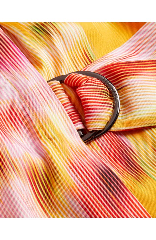 Shop Ted Baker Akemi Long Sleeve Faux Wrap Minidress In Orange