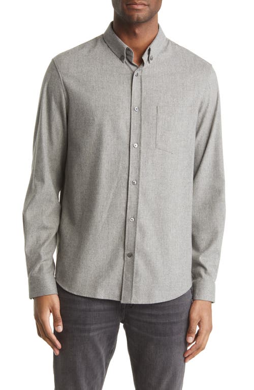 FRAME Washable Button-Up Shirt in Light Grey