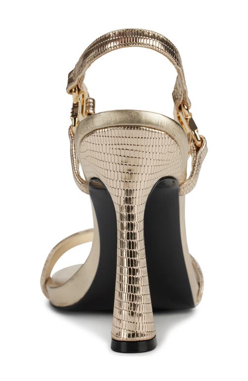 Shop Karl Lagerfeld Paris Cybil Ankle Strap Sandal In Champagne