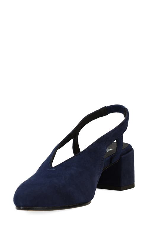 Eileen Fisher Gals Womens Block Heel Suede Slingback Heels In Midnight