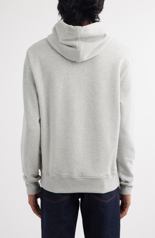 Shop Ami Alexandre Mattiussi Ami Paris Logo Graphic Hoodie In Heather Ash Grey