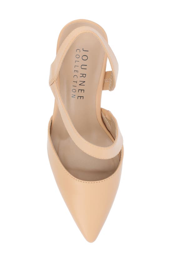 Journee Collection Scarlett Pointed Toe Pump In Natural