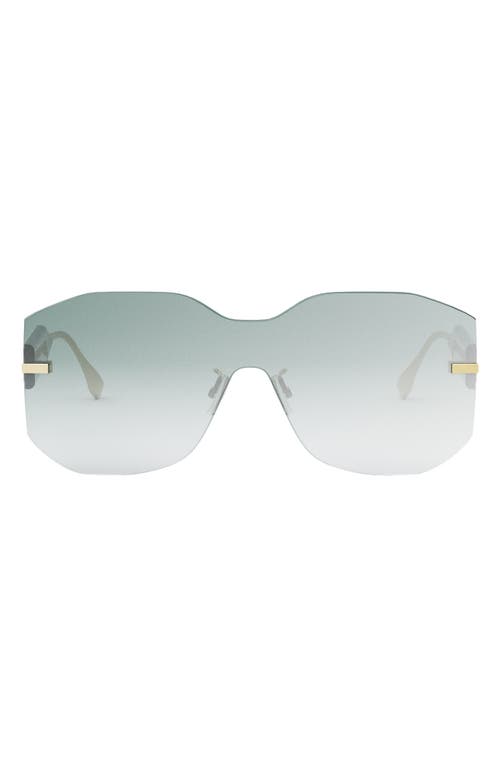 Fendi The Graphy Geometric Sunglasses In Shiny Endura Gold/green
