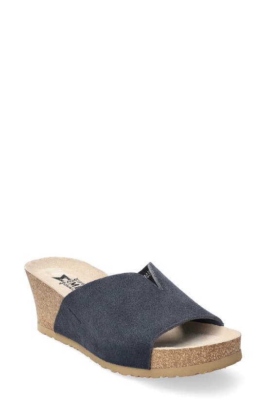 Mephisto Lisane Slide Sandal In Deep Blue Sandvel