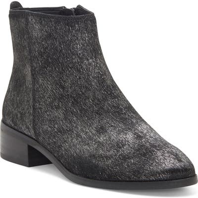 Lucky Brand Lenree Almond Toe Genuine Calf Hair Bootie- Metallic