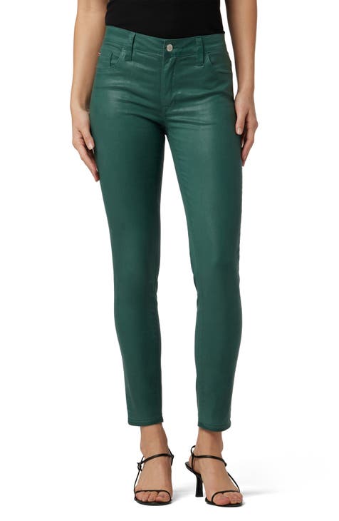 Hollister Pants Women 1 Green Cargo Crop Raw Hem Ankle Zip Stretch