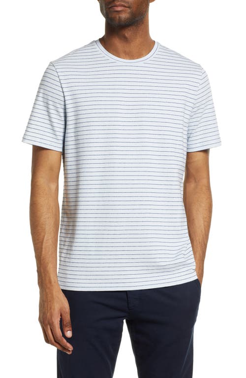 Theory Clean Oblique Stripe T-shirt In Opal/eclipse