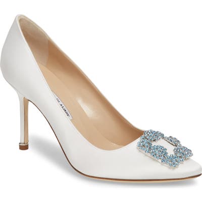 Manolo Blahnik Hangisi Pump - White